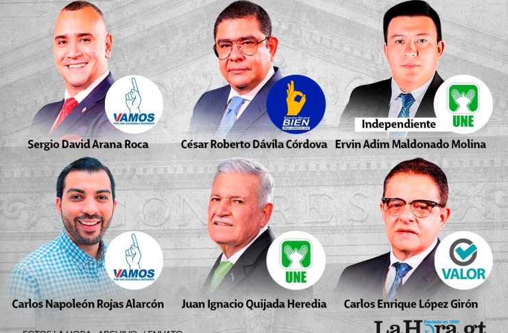 Algunos de los rostros de diputados faltistas.