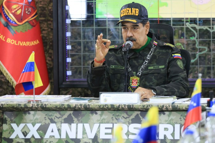 Fotografía cedida por Palacio de Miraflores del presidente de Venezuela, Nicolás Maduro. Foto La Hora: EFE