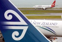 Fotografía de archivo, que muestra un avión en el aeropuerto internacional de Auckland, en Nueva Zelanda. Foto La Hora: EFE