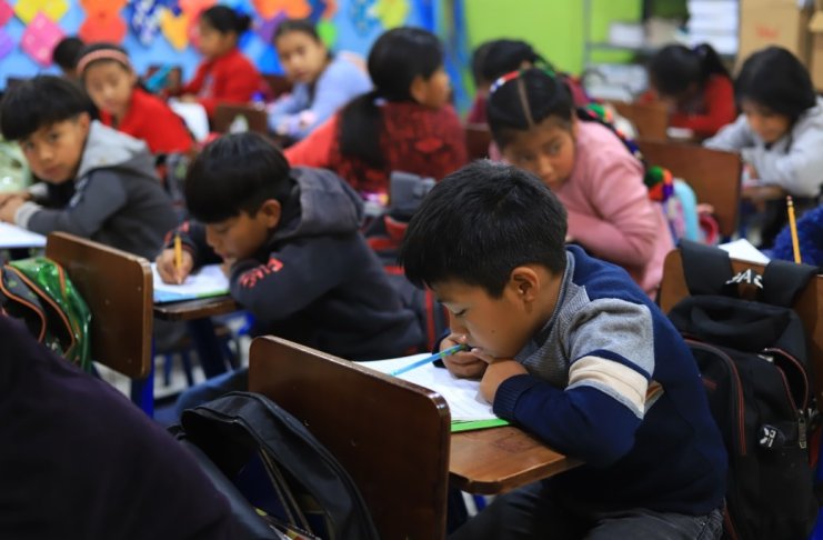 El estudiantado del sector público de los niveles de educación inicial, preprimaria, primaria y media se verá afectado. Foto La Hora: Ministerio de Educación.