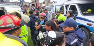 Bomberos Municipales Departamentales atendieron a estudiantes en Patzún, Chimaltenango, que resultaron quemados. Foto: Bomberos Municipales Departamentales