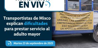 En vivo: Transportistas de Mixco explican dificultades para prestar servicio al adulto mayor.