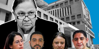 Los cuatro fiscales que derrotaron en juicio las "acusaciones" del MP de Consuelo Porras. Diseño: La Hora / Alejandro Ramírez.