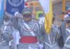 Bandas escolares recorren por las calles en festividades patrias Foto: La Hora