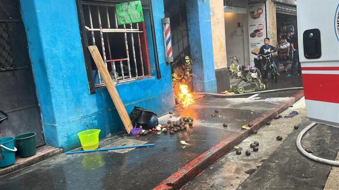 Fuga de gas propano en una tortillería de zona 1.