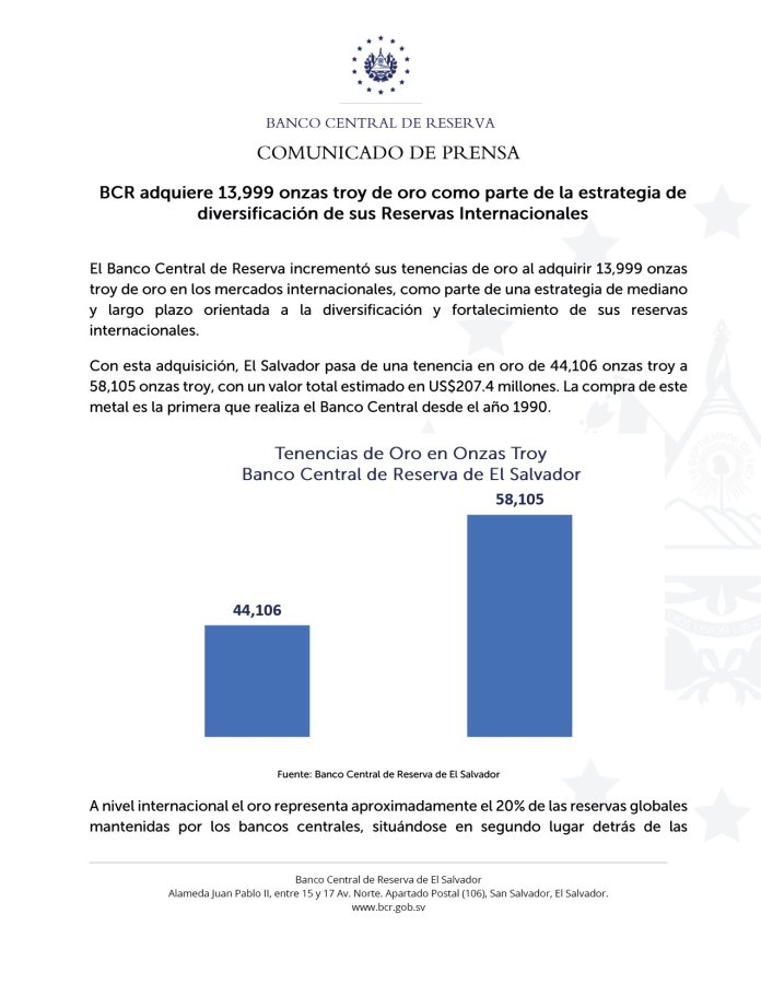 oro El Salvador