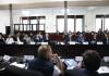 El jefe de la SAT, Werner Ovalle, y sus intendentes acudieron a presentar la meta de recaudación fiscal 2025 y 2026, durante el análisis del proyecto de presupuesto 2026. Foto: Congreso de la República