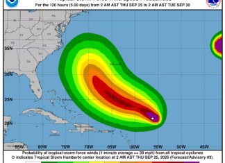 Tormenta tropical Humberto podría convertirse en huracán mayor mientras surge posible amenaza de Gabrielle La tormenta tropical Humberto continúa ganando fuerza.