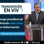 Retransmisión: Mensaje presidencial de Arévalo ante crisis en Gobernación.