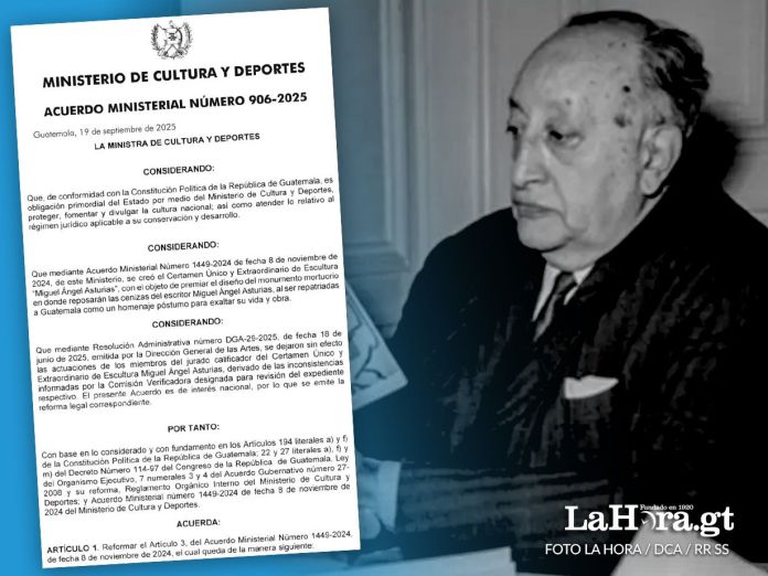 MCD actualiza bases para premio Miguel Ángel Asturias con reconocimiento de USD10 mil 500.