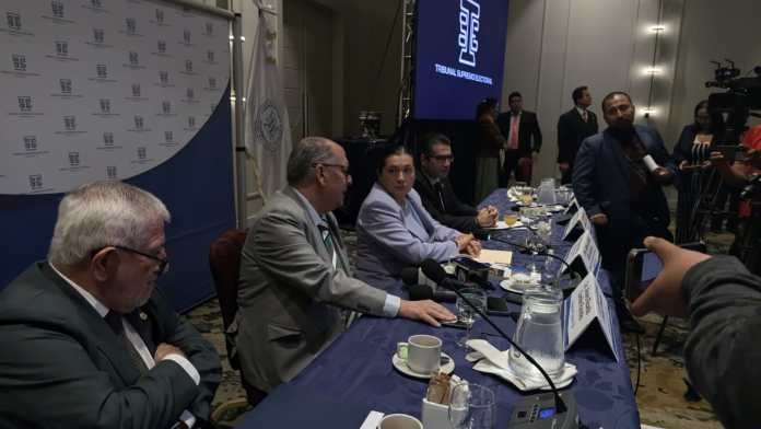 La presidenta en funciones del TSE, Blanco Alfaro, aseguró que la CC jugó un papel importantísimo al confirmar los resultados electorales. Foto La hora: Engelberth Blanco