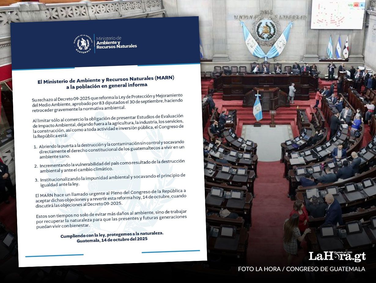 MARN señala destrucción, vulnerabilidad e impunidad con reformas a Ley de protección de ambiente