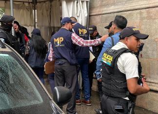 El Ministerio Público (MP) informó que realiza un operativo en el Palacio de Gobernación por la fuga de más de 20 reos. Foto La Hora: José Orozco