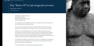 Estados Unidos declaró al Barrio 18 como organización terrorista, 19 días después integrantes escapan de la cárcel. Foto La Hora: Roberto Altán