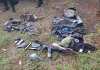 PNC el decomiso de un arsenal de armas de fuego de alto calibre durante un operativo estratégico realizado en la zona 3 de Escuintla. Foto La Hora: PNC.