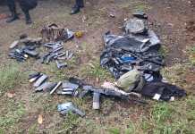 Doce capturados y arsenal decomisado durante operativo en Escuintla PNC el decomiso de un arsenal de armas de fuego de alto calibre durante un operativo estratégico realizado en la zona 3 de Escuintla. Foto La Hora: PNC.