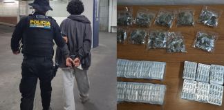 Alias "Brócoli" capturado por presuntamente distribuir droga en zona 16. Foto La Hora: PNC