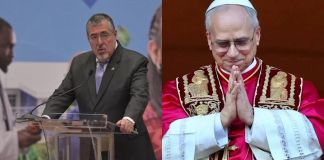 Arévalo podría invitar al Papa Leon XIV a visitar Guatemala en un futuro viaje a Europa. Foto La Hora: Fabricio Alonzo / Papa Guglielmo Mangiapane REUTERS