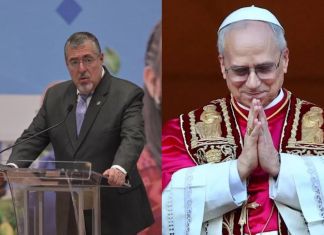 Arévalo podría invitar al Papa Leon XIV a visitar Guatemala en un futuro viaje a Europa. Foto La Hora: Fabricio Alonzo / Papa Guglielmo Mangiapane REUTERS