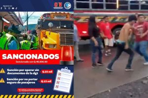 DGT sanciona con Q40 mil a unidades de extraurbano tras pelea entre ayudantes y pilotos en Palín