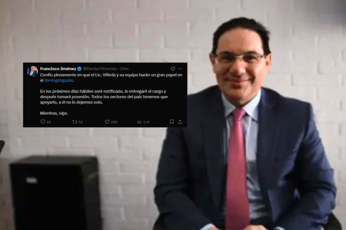 Francisco Jiménez se pronuncia tras anuncio del nuevo ministro del Mingob. Foto La Hora: captura.