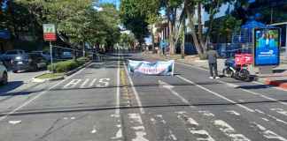 Sindicato de Trabajadores del Ministerio de Trabajo y Previsión Social (SITRAMITRAPS). Foto La Hora: Amílcar Montejo.