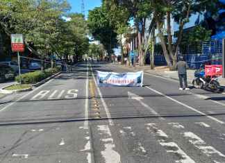 Sindicato de Trabajadores del Ministerio de Trabajo y Previsión Social (SITRAMITRAPS). Foto La Hora: Amílcar Montejo.