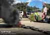 Bloqueo en San Antonio La Paz, El Progreso. Foto La Hora: Redes sociales