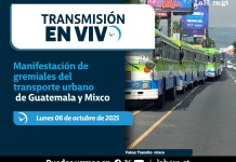 En vivo: manifestación de gremiales del transporte urbano de Guatemala y Mixco Manifestación