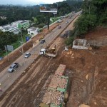 Así se ve el Km 24 de CAES, luego de once días de trabajo, y un carril habilitado. Foto La Hora: Fabricio Alonzo