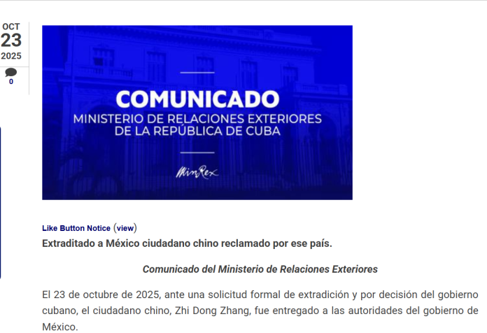 Comunicado Cuba