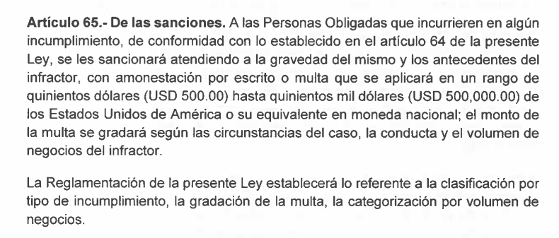 sanción personas obligadas