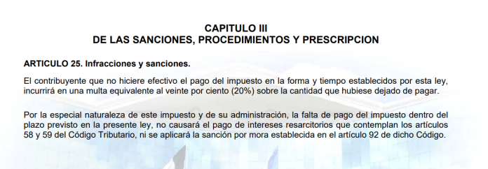 art 25 Infracciones y sanciones