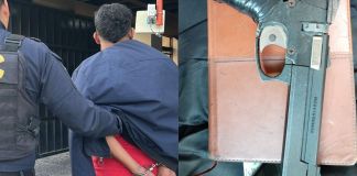 Presunto asaltante capturado con pistola de juguete en la zona 13 capitalina. Foto La Hora: PNC