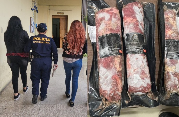 Las mujeres fueron sorprendidas cuando ocultaban la carne entre sus ropas.
