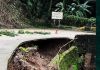 Daños estructurales en el puente Monte Bello III, por el cual anunciaron un cierre temporal. Foto La Hora: Municipalidad de Fraijanes