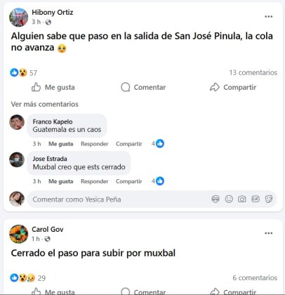 Usuarios reportan tráfico complicado en CAES. Foto La Hora: RR.SS.