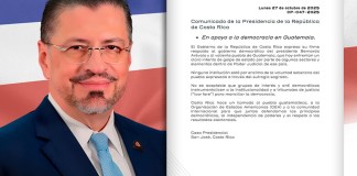 El Gobierno de Rodrigo Chaves respalda al presidente Bernardo Arévalo y rechaza acciones que busquen vulnerar la institucionalidad.