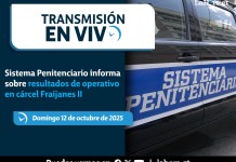 Conferencia de prensa del Sistema Penitenciario