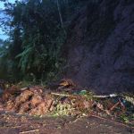 Derrumbe registrado en Quetzaltenango debido a la saturación del suelo. Foto La Hora: Conred