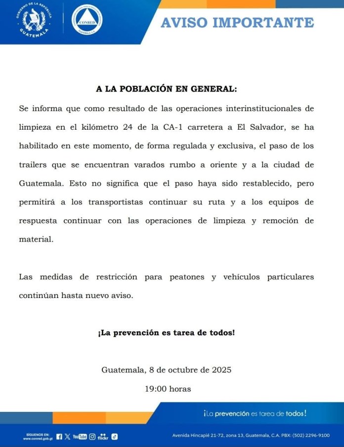 Foto La Hora: Conred.