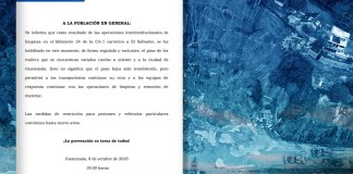 Conred permitirá el paso de los trailers que se encuentran varados en el derrumbe del kilómetro 24 de carretera a El Salvador. ArteLa Hora: Alejandro Ramírez.