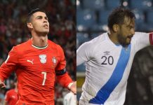 Adiós al récord del «Pescadito» Ruiz: Cristiano Ronaldo se convierte en el máximo goleador de las eliminatorias mundialistas Cristiano Ronaldo y Carlos Ruiz