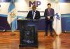 Jefe de la FECI, Rafael Curruchiche y fiscal Mario Véliz. Foto La Hora: Daniel Ramírez