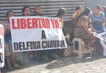 Un juez de paz envío a un juzgado penal y mantiene detenida a una lideresa indígena que debe enfrentar proceso por desorden público. Foto La Hora: Redes Sociales