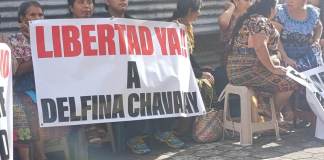 Un juez de paz envío a un juzgado penal y mantiene detenida a una lideresa indígena que debe enfrentar proceso por desorden público. Foto La Hora: Redes Sociales