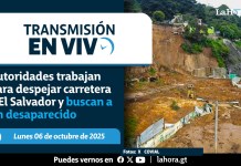 En vivo: Autoridades trabajan para despejar carretera a El Salvador y buscan a un desaparecido Derrumbe carretera a El Salvador