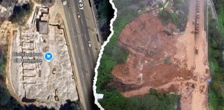 Derrumbe en kilómetro 24 carretera a El Salvador. Foto La Hora: Google Maps / Fabricio Alonzo