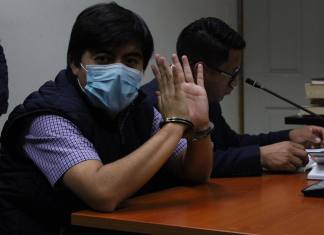 El Juzgado Décimo Penal suspendió la audiencia de primera declaración para Edmar Arriola por la posibilidad de que padezca hepatitis. Foto La Hora: Daniel Ramírez