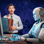 Representación de empleos en riesgo por la IA. Arte La Hora: Alejandro Ramírez